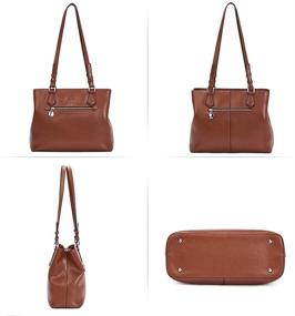 img 3 attached to 👜 BOSTANTEN Ladies Handbag: Genuine Leather Shoulder Bag with Soft Designer Top Handle - Stylish Purses