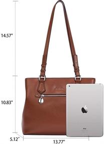 img 1 attached to 👜 BOSTANTEN Ladies Handbag: Genuine Leather Shoulder Bag with Soft Designer Top Handle - Stylish Purses