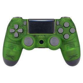 img 4 attached to 🎮 Enhance Your PS4 Gaming Experience with eXtremeRate Foggy Clear Green Faceplate Cover and Soft Touch Housing Shell Case for PS4 Slim Pro Controller JDM-040 JDM-050 JDM-055 - Controller NOT Included