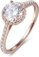 lamrowfay 1ct round brilliant cut solitaire cz engagement ring in 14k gold: stunning 1.80cttw sparkler! logo