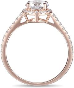 img 3 attached to Lamrowfay 1ct Round Brilliant Cut Solitaire CZ Engagement Ring in 14K Gold: Stunning 1.80cttw Sparkler!