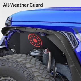 img 1 attached to Улучшенные SEO-дружественные внутренние арки oEdRo для Jeep Wrangler JL & JLU Unlimited 2018-2021 2 и 4 двери | Внедорожные стальные насадки на крылья, которые крепятся болтами и защищают от брызг и грязи.