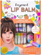 🍓 just my style layered lip balm: diy 5 shimmering lip balms with fruity flavors - create your own unique blend of strawberry, tropical fruit & very berry logo