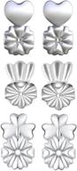 💖 серебряные серьги в форме сердца гипоаллергенные: регулируемые комплекты для чувствительных ушей логотип