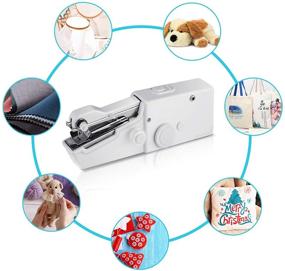 img 2 attached to 🧵 Blizzow Handheld Sewing Machine: Mini Portable Electric Household Quick Repairing Tool with Measure Tape for Fabric, Kids Cloth, Handicrafts - Ideal for Home and Travel Use