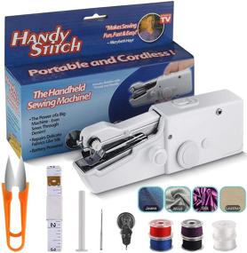 img 4 attached to 🧵 Blizzow Handheld Sewing Machine: Mini Portable Electric Household Quick Repairing Tool with Measure Tape for Fabric, Kids Cloth, Handicrafts - Ideal for Home and Travel Use