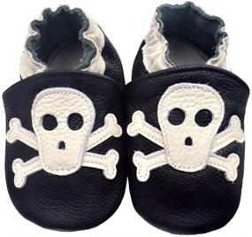 img 3 attached to 🦖 Navyblue Dinosaur Boys' Shoes: IEvolve Prewalker Moccasins Slippers - Unleash Your Little Explorer's Style!