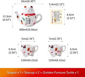 img 2 attached to Japanese Maneki Ceramic Teacups Package