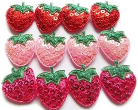 img 2 attached to YYCRAFT Padded Strawberry Appliques Trims 3