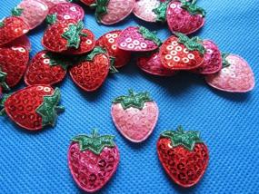 img 1 attached to YYCRAFT Padded Strawberry Appliques Trims 3