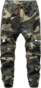 img 4 attached to LOKTARC Cargo Pants Drawstring Jogger Boys' Clothing : Pants