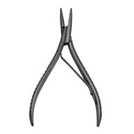 💇 flat shape silver stainless steel hair extension pliers - versatile hair extension tools for perfect hair extensions logo