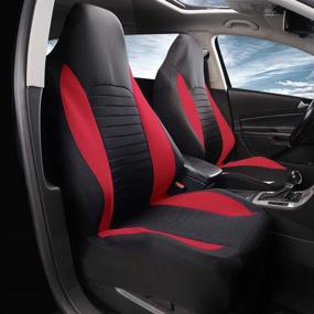 img 3 attached to 🚗 Red Universal Fit Auto Car Front Seat Covers - Bucket Seat Protectors for Sedan, Truck, SUV - AUTOYOUTH