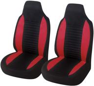 🚗 red universal fit auto car front seat covers - bucket seat protectors for sedan, truck, suv - autoyouth logo