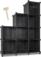 📦 nicunom 9-cube storage organizer: stackable shelves for bedroom and living room, black logo