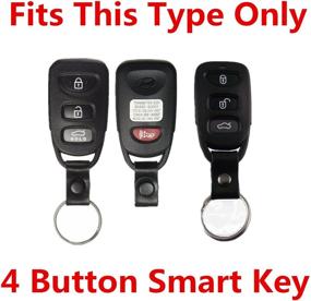 img 1 attached to 🔑 Чехол для ключей Rpkey из силикона: Hyundai Accent Elantra Sonata Kia Optima Rondo Spectra - Заменитель защитник 95430-2G202 95430-3X500 95430-3K200.