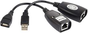 img 2 attached to Высокоскоростной адаптер USB 2.0 к RJ45 для удлинителя LAN-кабеля - удлинитель USB через кабель Cat5/Cat5e/Cat6