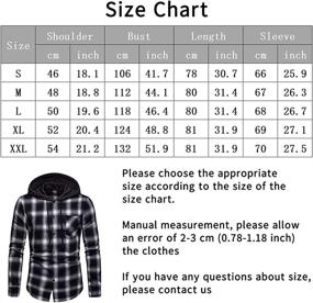 img 1 attached to 👕 Stylish and Comfortable Men's Flannel Hoodie Shirt with Button Closure