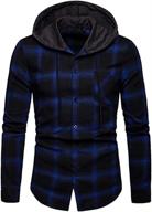 👕 stylish and comfortable men's flannel hoodie shirt with button closure логотип