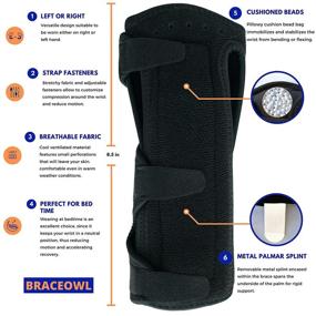 img 1 attached to 👐 BRACEOWL Carpal Tunnel Compression Support Brace