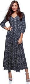 img 4 attached to 👗 Потрясающее платье Oodji Ultra Button-Down Maxi для шикарных женщин