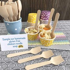 img 1 attached to 🌱 Outside the Box Papers Mini Wooden Spoons - Biodegradable Eco Friendly Disposable - 3.75 Inches - 150 Pack: Sustainable Utensils for Events & Parties