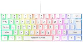 img 4 attached to 💡 RGB Gaming Keyboard 61 Keys - 60% RGB Backlit Wired Keyboard for PC/Mac/Linux/Laptop (White)