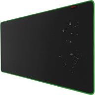 psitek 36x16 inches xxl large gaming mouse pad green: waterproof, precision-optimized, durable stitched edges - full desk keyboard mousepad logo