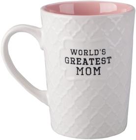 img 4 attached to 🎁 Ynsfree-World's Greatest Mom Coffee and Tea Cups: Ideal Gift for Mom, Wife, Valentine's Day, Anniversary, Birthday - 16 OZ Ceramic Mugs with White Cute Design and Office Fun Vibes - Funny Mom Mug Deal