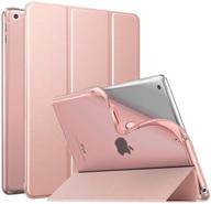 📱 moko ipad 10.2 case for ipad 9th gen 2021/ ipad 8th gen 2020/ ipad 7th gen 2019 - slim rose gold cover with stand, auto wake/sleep логотип