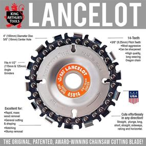 img 2 attached to 🪚 King Arthur's Tools Patented Lancelot 14 Tooth Circular Saw Blade Carving Disc - Ultimate Woodworking Tool for Precise Removal, Cutting, and Shaping - Fits Standard 4 1/2", 115-125mm Angle Grinders #45814