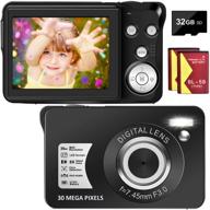 📸 compact digital camera 2.7 inch hd 30mp pocket camera, 8x digital zoom, rechargeable small camera for kids and beginners logo