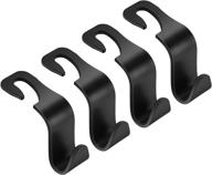 🚗 convenient and versatile car seat headrest hook 4 pack: universal holder for purses, bags, and more – enhance your car storage organization! logo