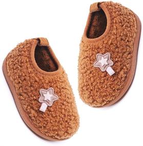 img 2 attached to Winter Anti Slip Toddler Slippers Lightweight Boys' Shoes in Slippers