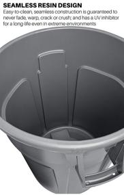 img 3 attached to 🗑️ Rubbermaid Commercial 1867531 BRUTE 32-Gallon Heavy-Duty Round Trash Can, Black - Efficient Garbage Storage Solution for Commercial Use