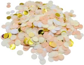 img 4 attached to 🎉 Sparkling Gold Wedding Confetti - 5000 Count 1 Inch Tissue Paper Circles by Mybbshower