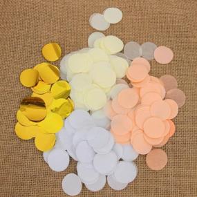 img 1 attached to 🎉 Sparkling Gold Wedding Confetti - 5000 Count 1 Inch Tissue Paper Circles by Mybbshower