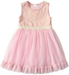 img 4 attached to 👗 VIKITA Casual Polyester Dresses for Trendy Toddler Girls' Clothing