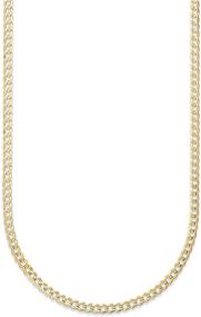 img 3 attached to 🔗 18K Solid Yellow Gold 2mm Cuban Link Curb Chain Necklace- Authentic Italian Craftsmanship