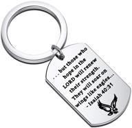 🔑 hope in the lord isaiah 40:31 christian keychain | renew your faith with religious jewelry logo