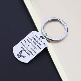 img 1 attached to 🔑 Hope in The Lord Isaiah 40:31 Christian Keychain | Renew Your Faith with Religious Jewelry