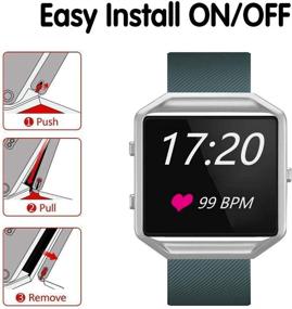 img 1 attached to ⌚️ Ремешки для спортивных водонепроницаемых часов VINIKI: совместимы с Fitbit Blaze, большой и маленький размеры для женщин/мужчин (известняк)