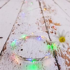 img 2 attached to 🌟 IllumiForce LED Starry String Lights, Battery Operated Fairy Lights, 6.5ft 20 LEDs, Decorations for Bedroom Patio Garden Birthday Party Wedding Christmas DIY Crafting Home Decor, Multi-Color - 6 Sets