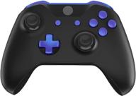 🎮 extremerate xbox one s & xbox one x controller full set buttons repair kits - lb rb lt rt bumpers triggers d-pad abxy start back sync buttons, chameleon purple blue - model 1708 logo