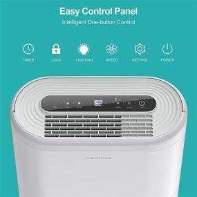 img 4 attached to Kesnos 4000 Sq. Ft Home Dehumidifier for Basement, Bedroom with Intelligent Humidity Control, Continuous Drain Hose, and Wheels