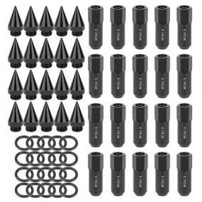 img 4 attached to 🔩 LSAILON 20pcs Black Wheel Lug Nuts M12x1.5 Closed End - Compatible with Acura, Chevrolet, Honda, Hyundai (1960-2014)