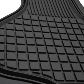 img 3 attached to 📏 Motor Trend FlexTough Custom Liners for Dodge Ram 2009-2014, Black, 2 Piece Heavy Duty Rubber Floor Mats (MT-153-BK)