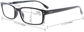 img 2 attached to 👓 Eyekepper Classic Rectangle Frame Computer Reading Glasses with Spring-Hinges, Orange Tinted Lenses for Optimal Eye Protection