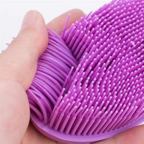 img 1 attached to 🧼 Fireboomoon 2-Pack Silicone Body Brush - Soft Rubber Bath Back Loofah Sponge Scrubber for Gym, Spa, Shower, Exfoliation - Massaging, Skin Care, Travel, Kids