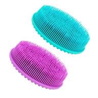 🧼 fireboomoon 2-pack silicone body brush - soft rubber bath back loofah sponge scrubber for gym, spa, shower, exfoliation - massaging, skin care, travel, kids logo